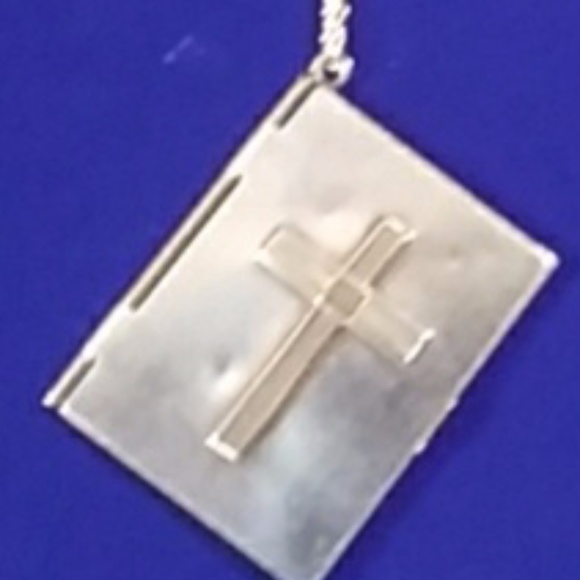 Very Vintage Bible Gold/Silvertone Locket - Picture 2 of 4